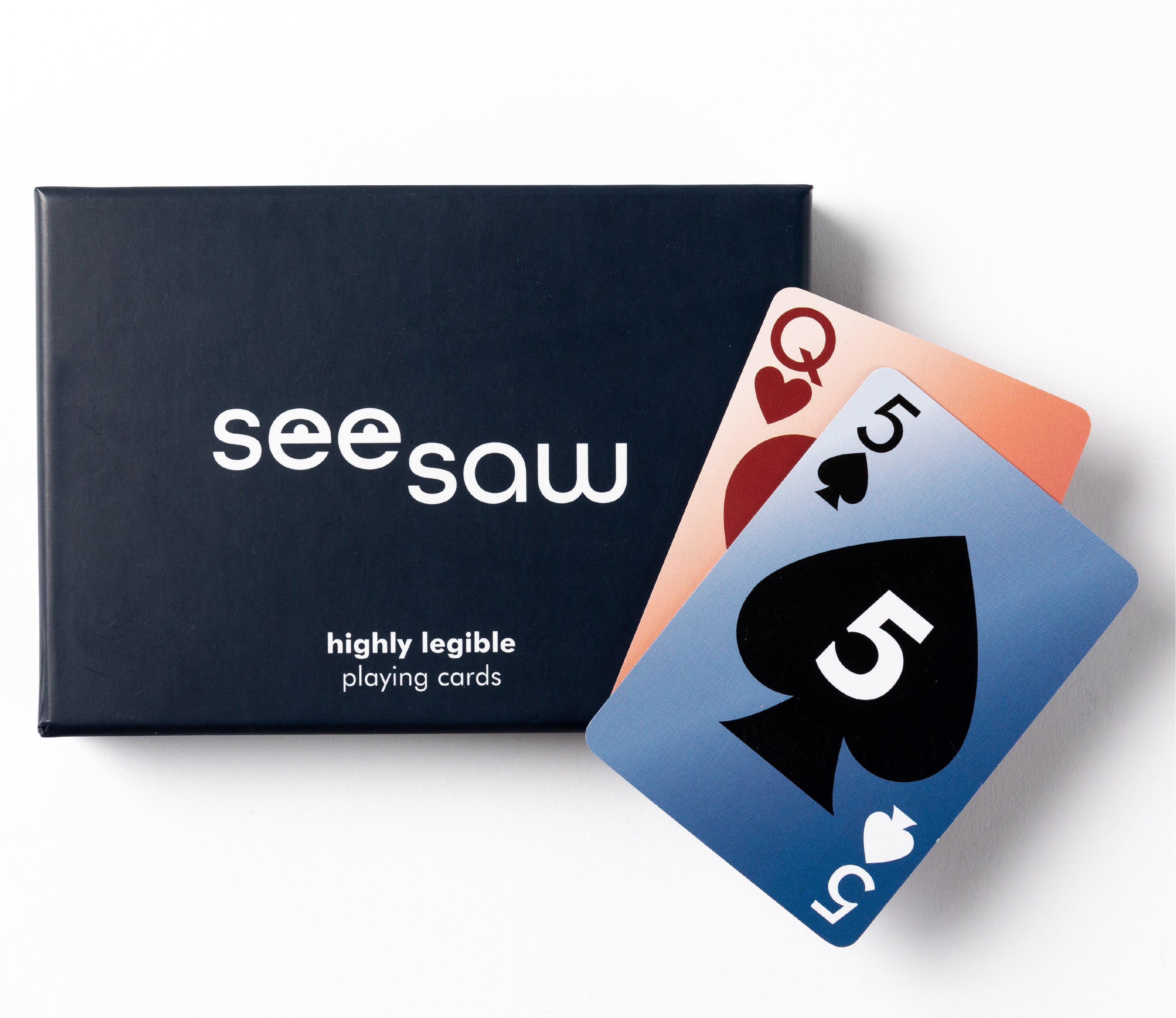 highly legible playing cards