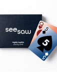 Seesaw cards | low vision playing cards